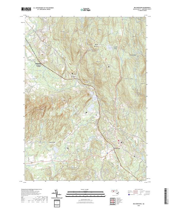 Belchertown, MA — USGS 7.5-minute topo (2024)