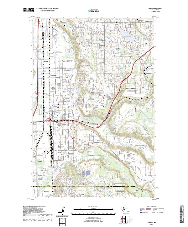 Auburn, WA — USGS 7.5-minute topo (2023)