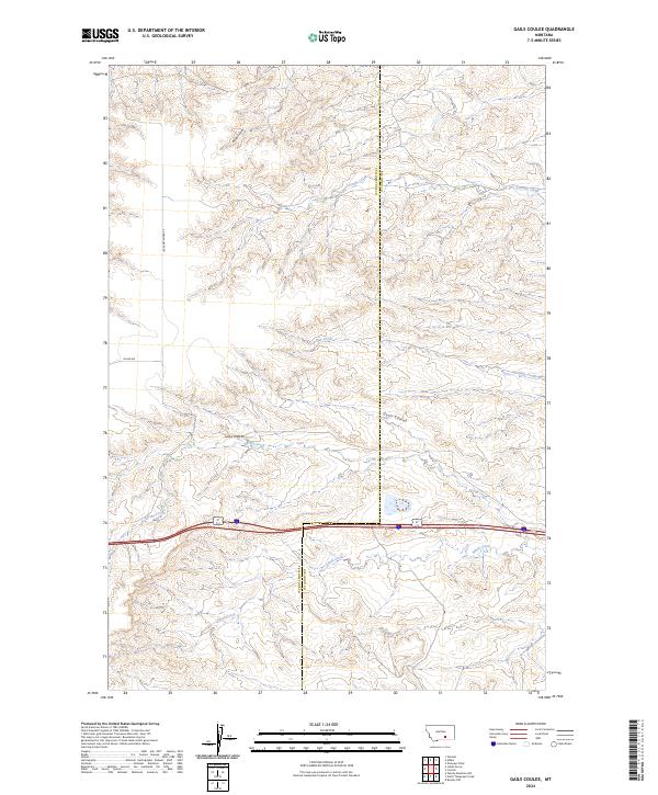 Gails Coulee, MT — USGS 7.5-minute topo (2024)