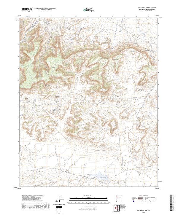 Casamero Lake, NM — USGS 7.5-minute topo (2023)