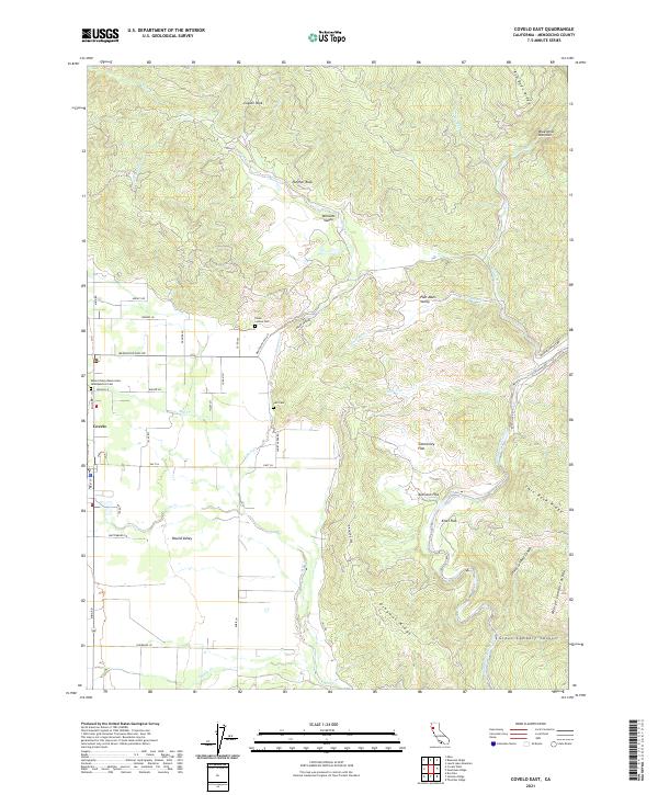 Covelo East, CA — USGS 7.5-minute topo (2021)