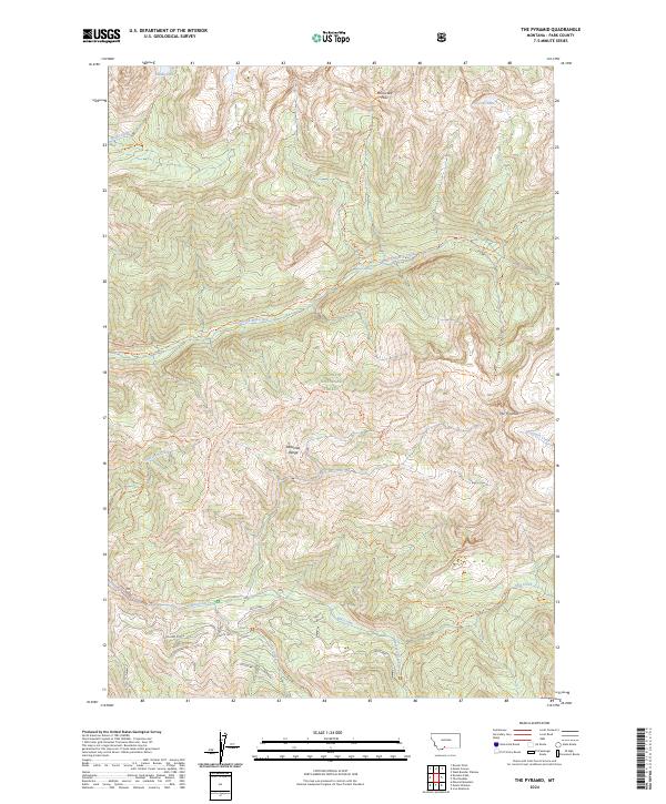 The Pyramid, MT — USGS 7.5-minute topo (2024)