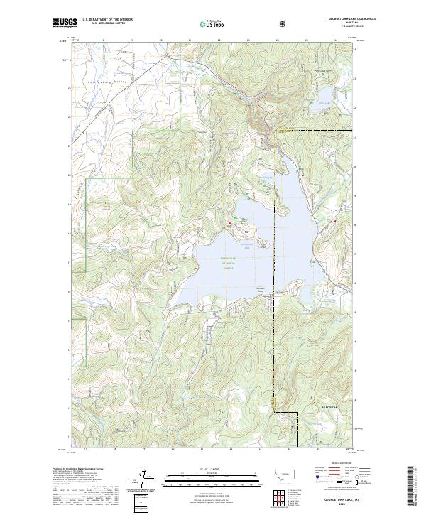 Georgetown Lake, MT — USGS 7.5-minute topo (2024)