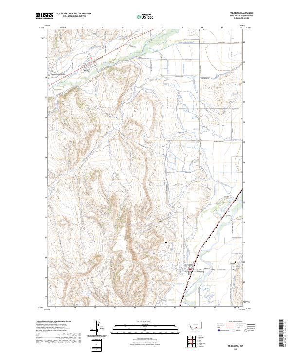 Fromberg, MT — USGS 7.5-minute topo (2024)