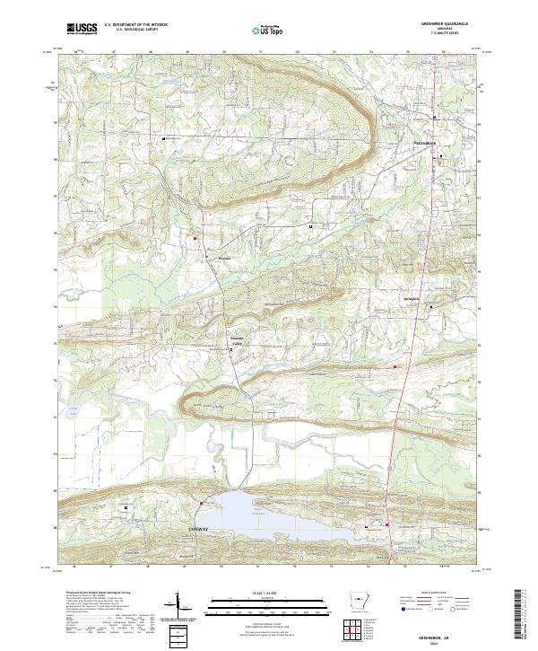 Greenbrier, AR — USGS 7.5-minute topo (2024)