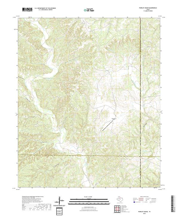 Pursley House, TX — USGS 7.5-minute topo (2022)