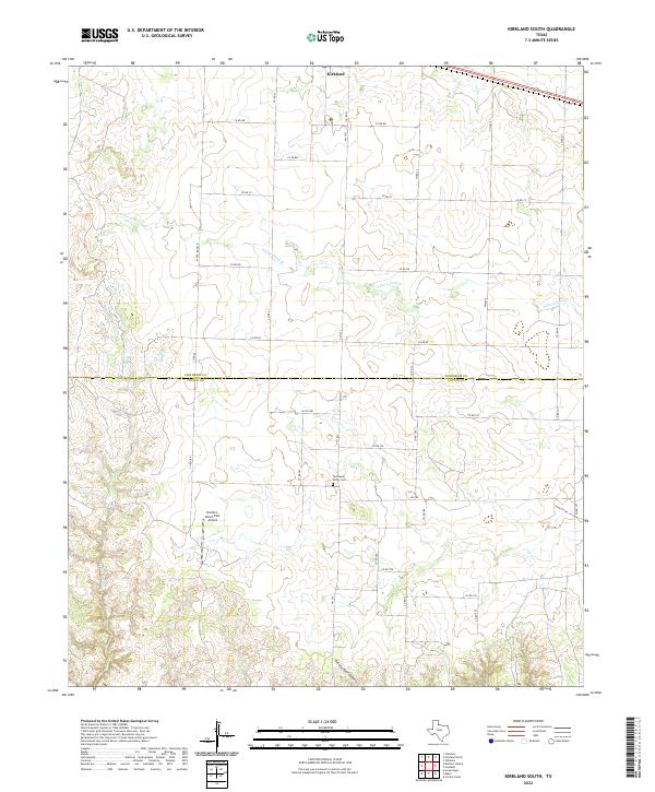 Kirkland South, TX — USGS 7.5-minute topo (2022)