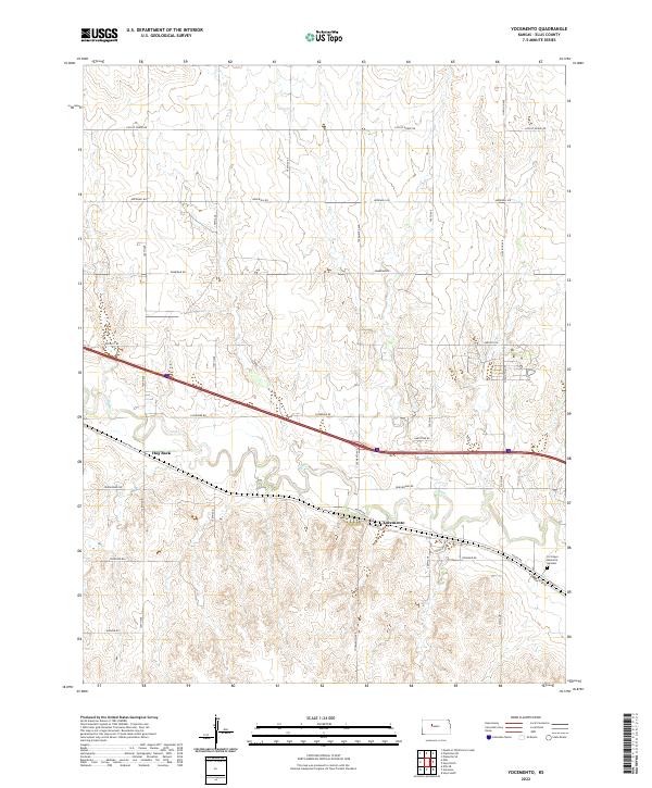 Yocemento, KS — USGS 7.5-minute topo (2022)