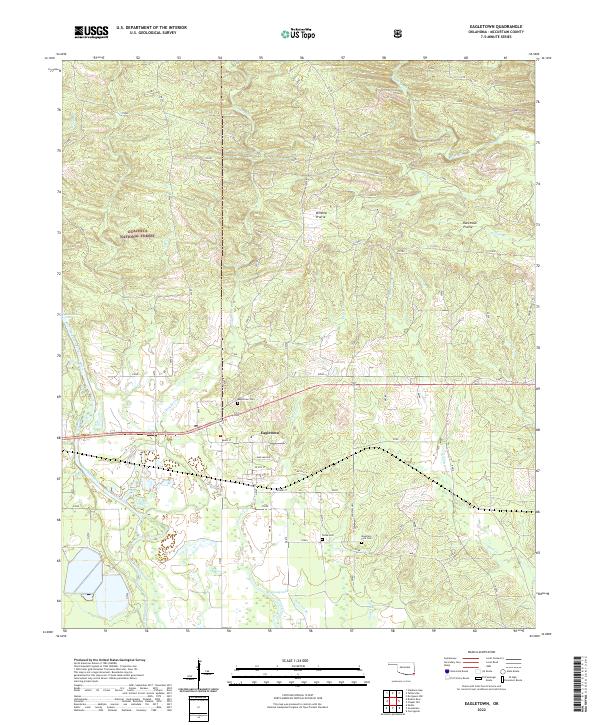 Eagletown, OK — USGS 7.5-minute topo (2022)