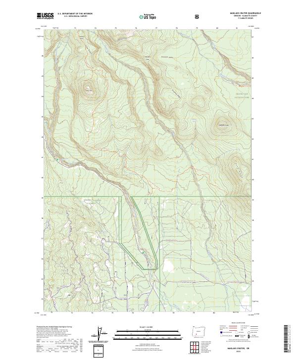 Maklaks Crater, OR — USGS 7.5-minute topo (2023)