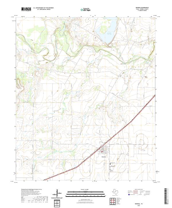 Rowena, TX — USGS 7.5-minute topo (2022)