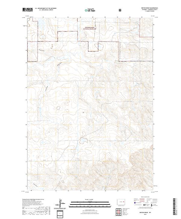 Ireton Draw, WY — USGS 7.5-minute topo (2021)