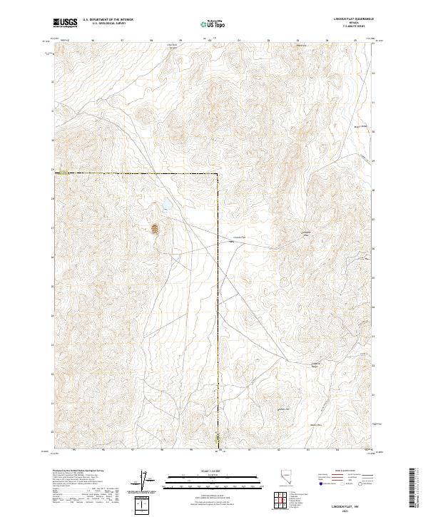 Lincoln Flat, NV — USGS 7.5-minute topo (2021)
