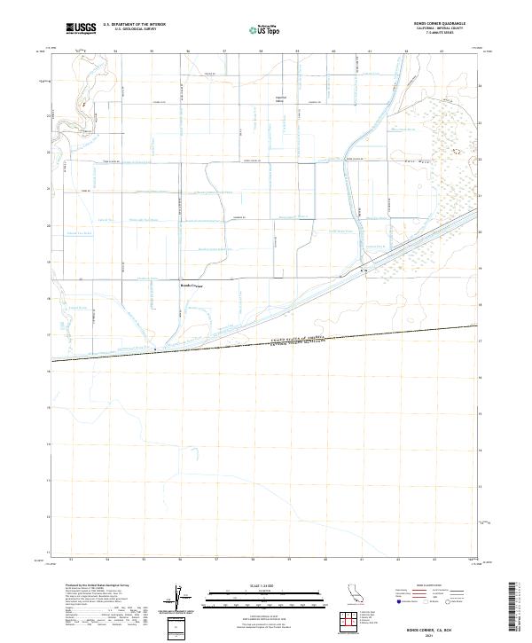 Bonds Corner, CA,BCN, US — USGS 7.5-minute topo (2021)