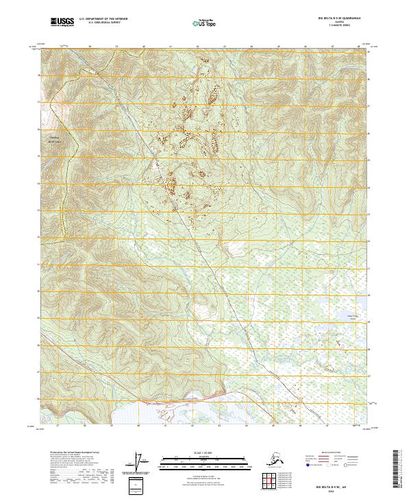 Big Delta B-5 SE, AK — USGS 7.5-minute topo (2024)