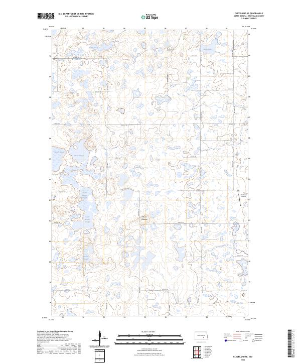 Cleveland SE, ND — USGS 7.5-minute topo (2024)