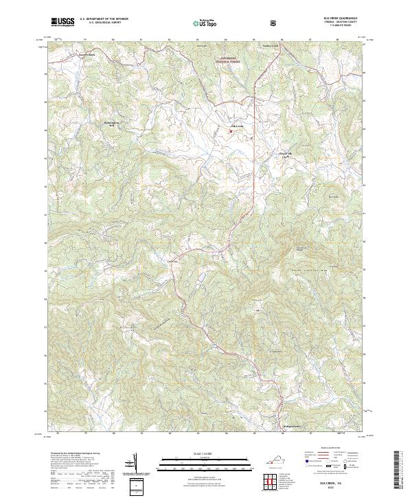 Elk Creek, VA — USGS 7.5-minute topo (2022)