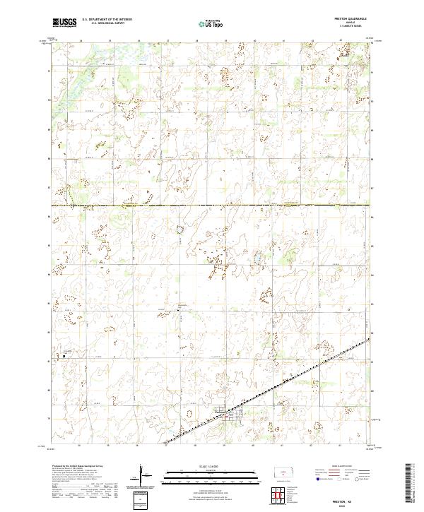 Preston, KS — USGS 7.5-minute topo (2022)