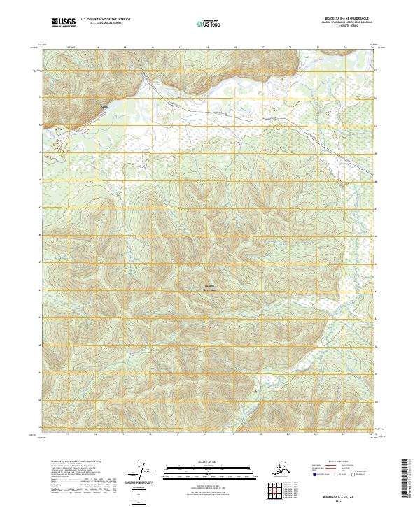 Big Delta B-6 NE, AK — USGS 7.5-minute topo (2024)