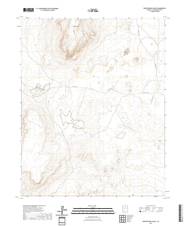 Preston Mesa South, AZ — USGS 7.5-minute topo (2021)