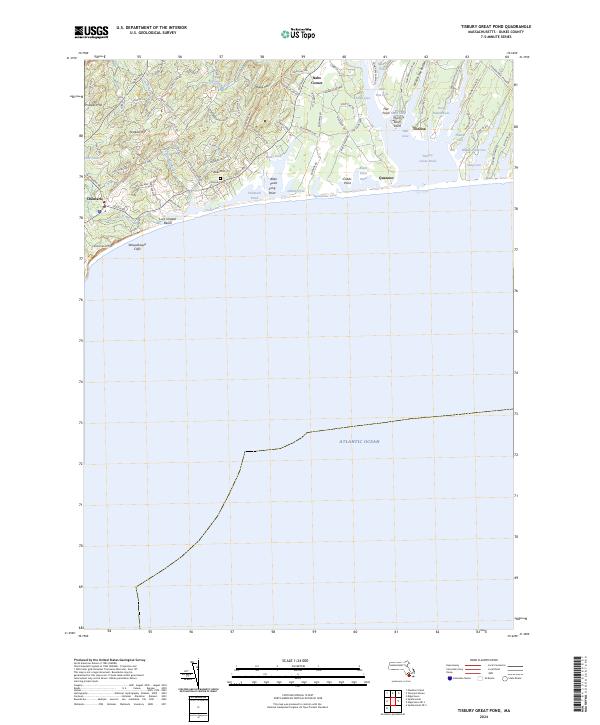 Tisbury Great Pond, MA — USGS 7.5-minute topo (2024)
