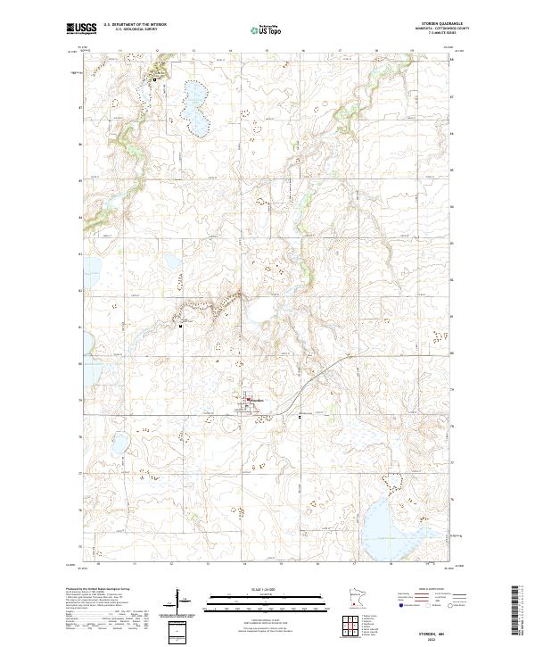 Storden, MN — USGS 7.5-minute topo (2022)