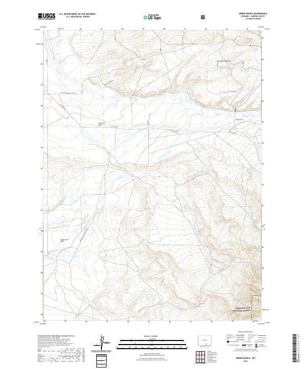 Oberg Ranch, WY — USGS 7.5-minute topo (2021)