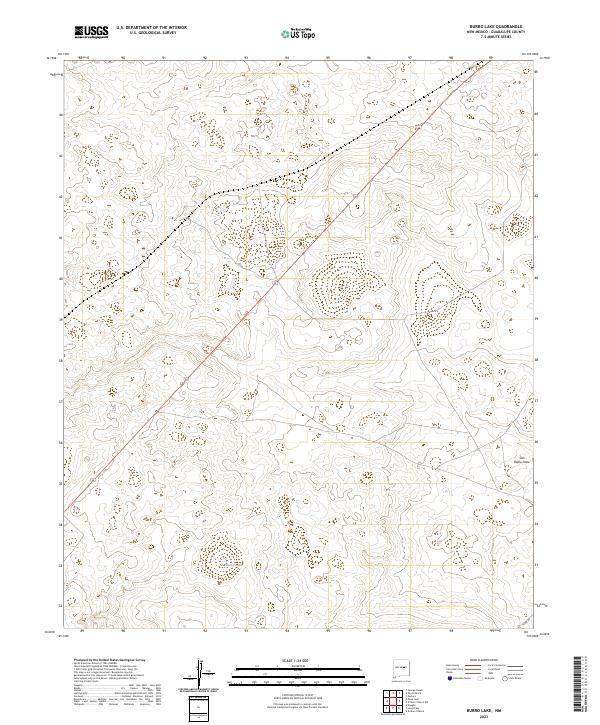 Burro Lake, NM — USGS 7.5-minute topo (2023)