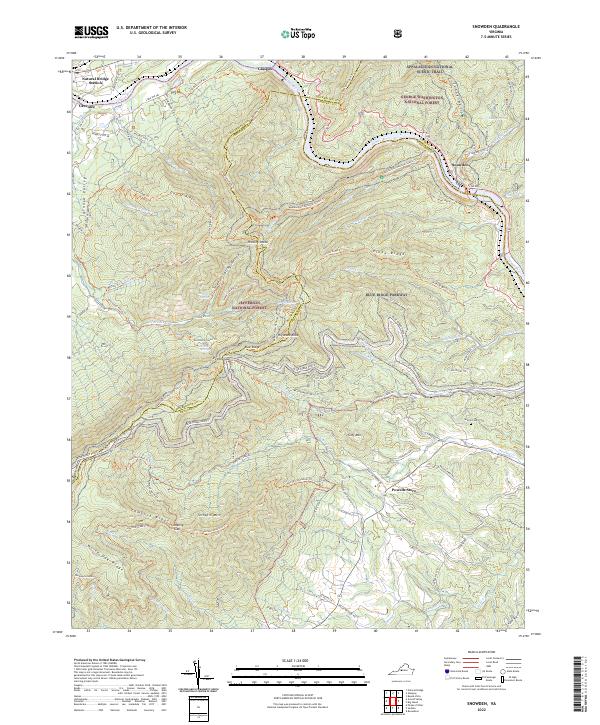 Snowden, VA — USGS 7.5-minute topo (2022)