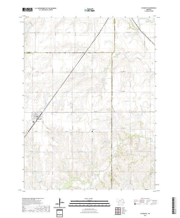 Plymouth, NE — USGS 7.5-minute topo (2021)