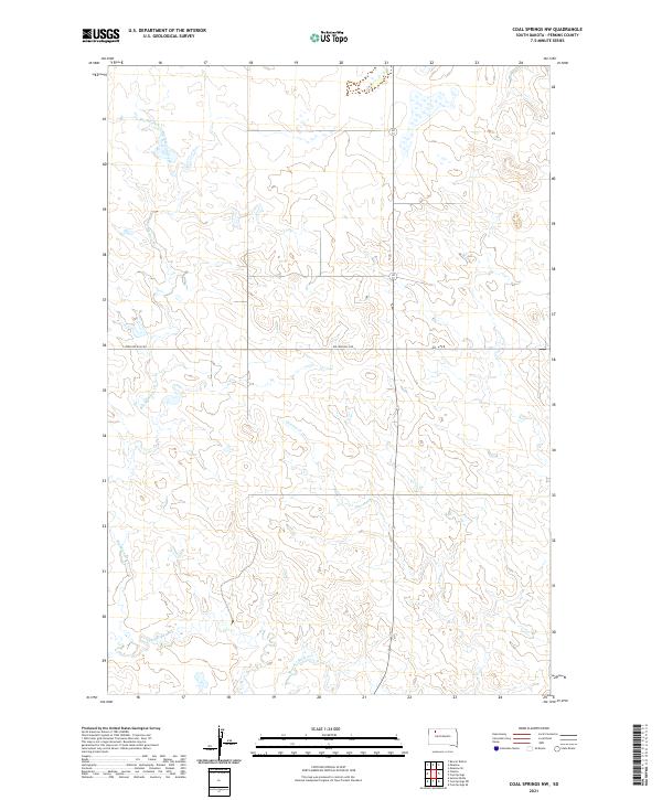 Coal Springs NW, SD — USGS 7.5-minute topo (2021)