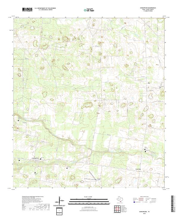 Concepcion, TX — USGS 7.5-minute topo (2022)