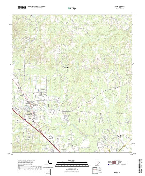 Boerne, TX — USGS 7.5-minute topo (2022)