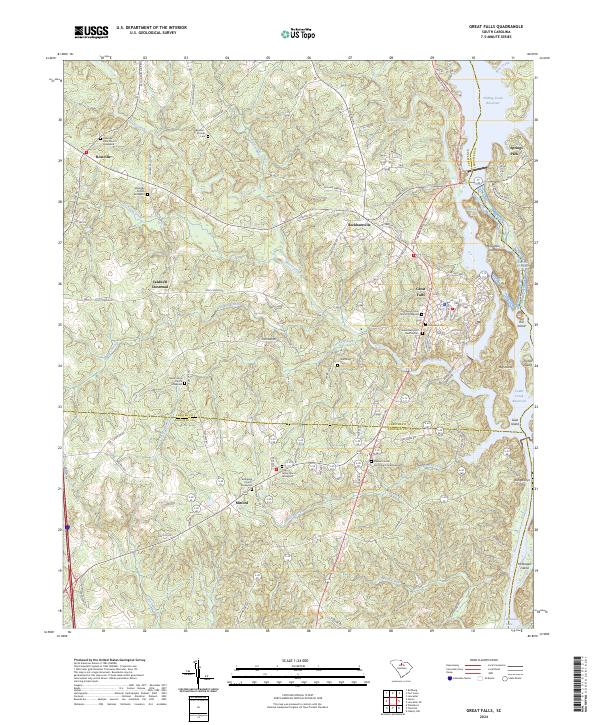 Great Falls, SC — USGS 7.5-minute topo (2024)