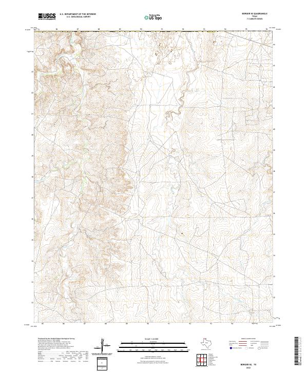 Borger SE, TX — USGS 7.5-minute topo (2022)