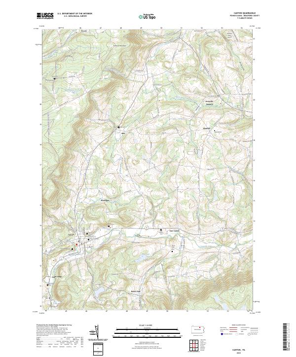 Canton, PA — USGS 7.5-minute topo (2023)