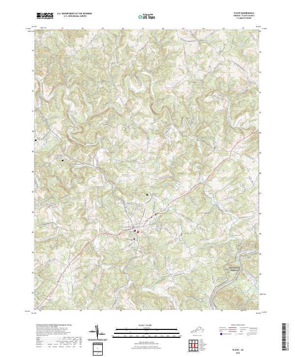 Floyd, VA — USGS 7.5-minute topo (2022)
