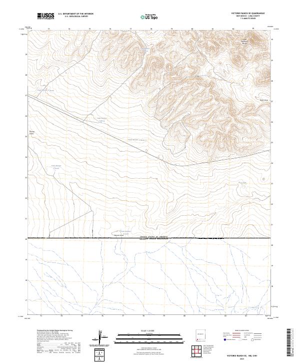 Victorio Ranch SE, NM,CHH, US — USGS 7.5-minute topo (2023)