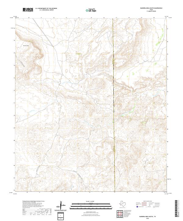 Bandera Mesa South, TX — USGS 7.5-minute topo (2022)