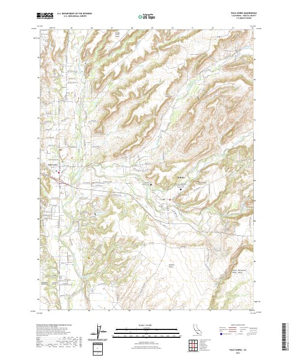 Palo Cedro, CA — USGS 7.5-minute topo (2021)