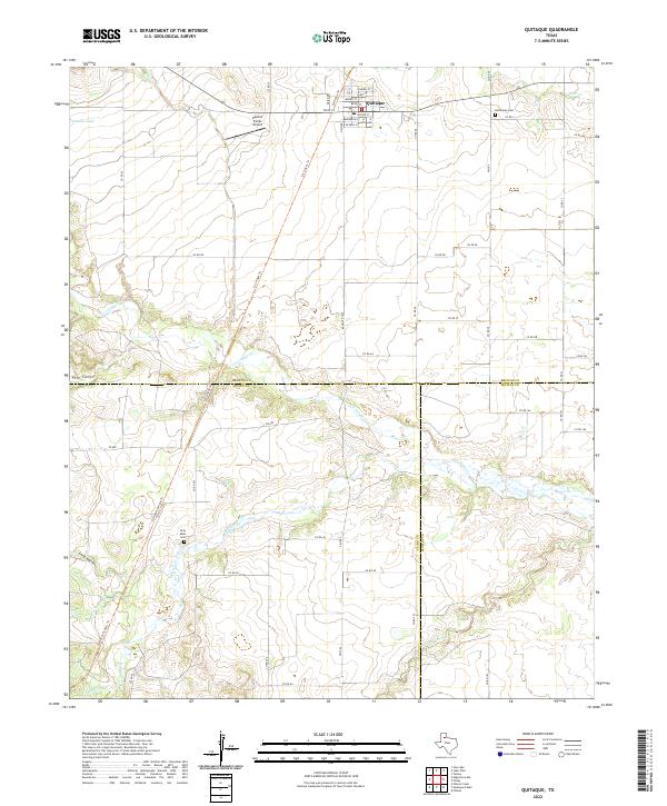 Quitaque, TX — USGS 7.5-minute topo (2022)