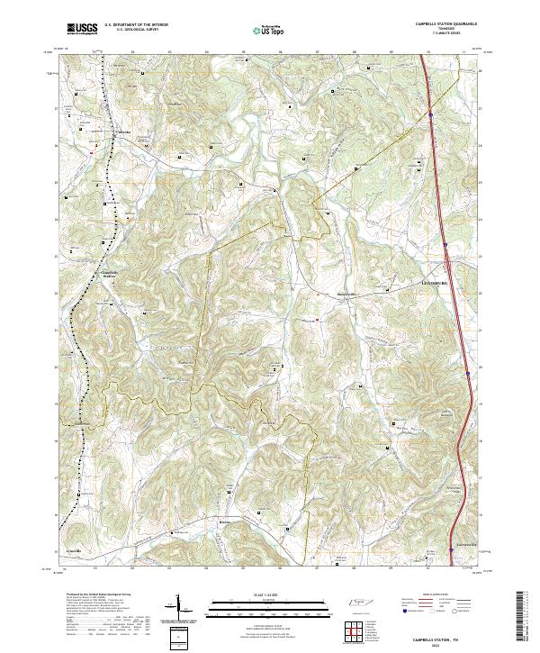 Campbells Station, TN — USGS 7.5-minute topo (2022)