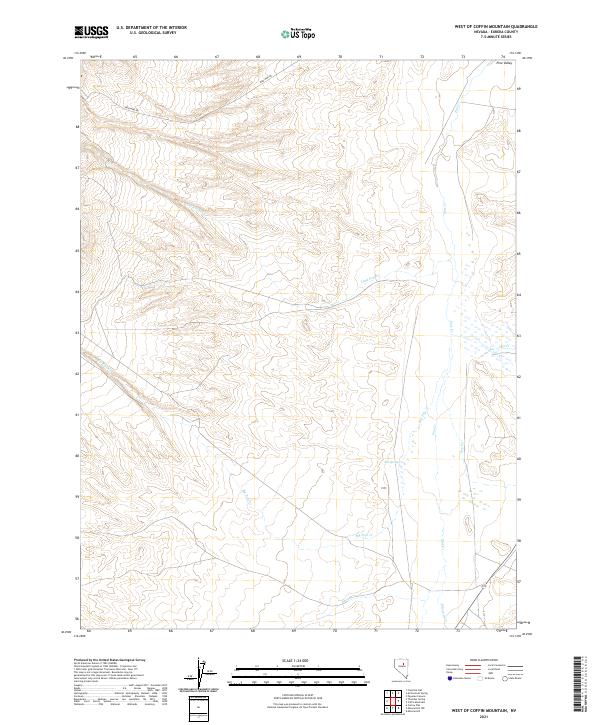 West of Coffin Mountain, NV — USGS 7.5-minute topo (2021)