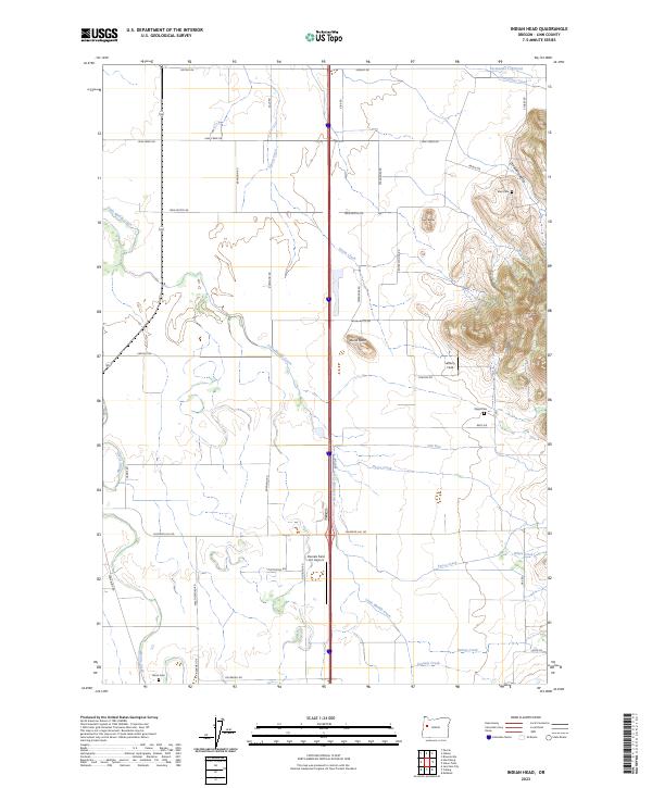 Indian Head, OR — USGS 7.5-minute topo (2023)