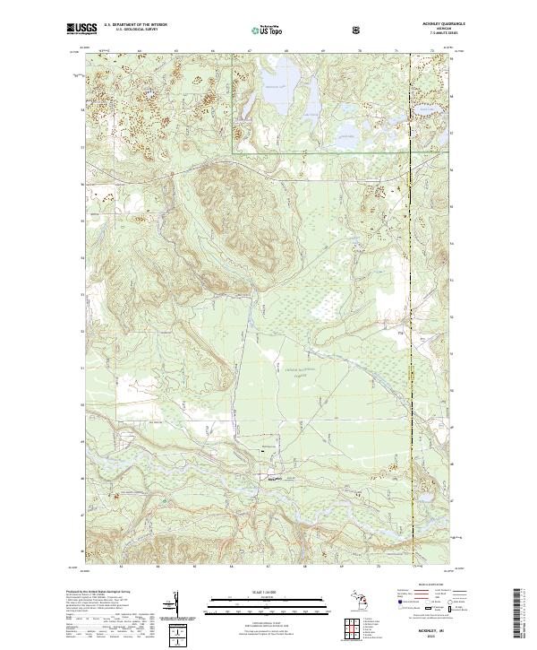 McKinley, MI — USGS 7.5-minute topo (2023)