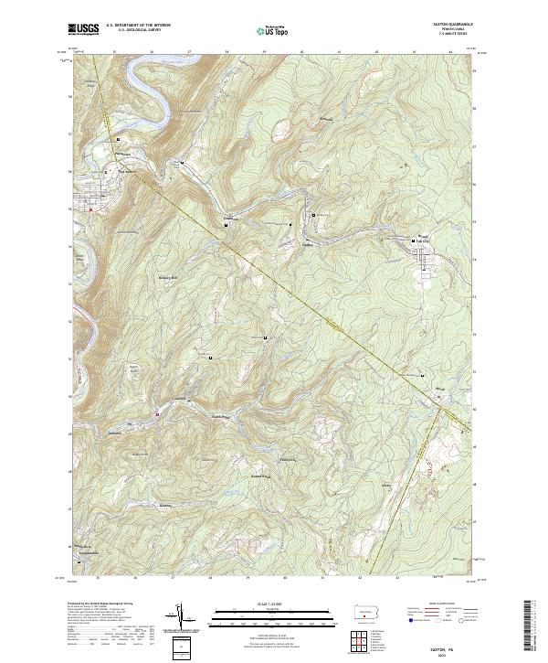 Saxton, PA — USGS 7.5-minute topo (2023)