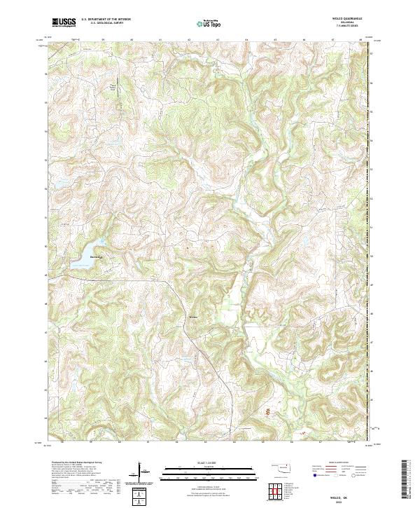 Wolco, OK — USGS 7.5-minute topo (2022)