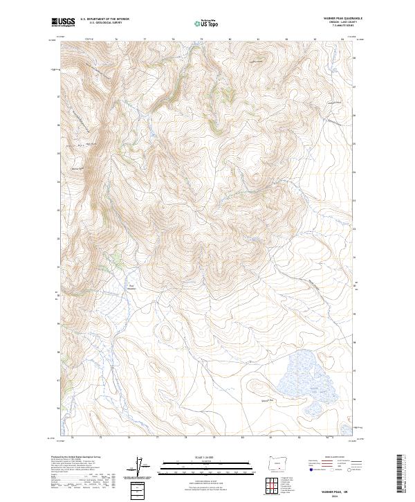 Warner Peak, OR — USGS 7.5-minute topo (2024)