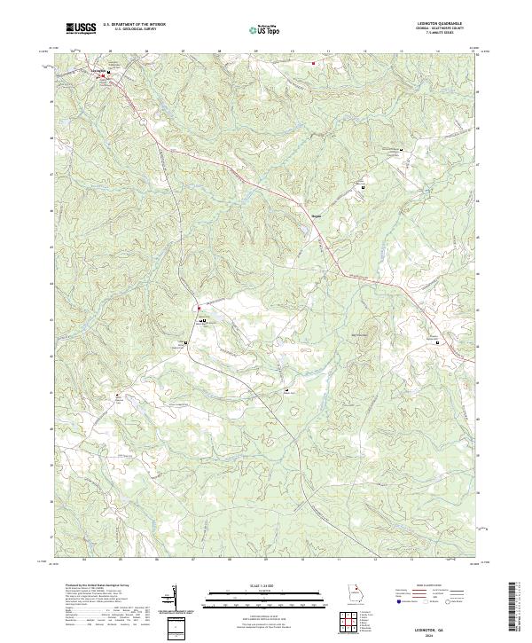 Lexington, GA — USGS 7.5-minute topo (2024)