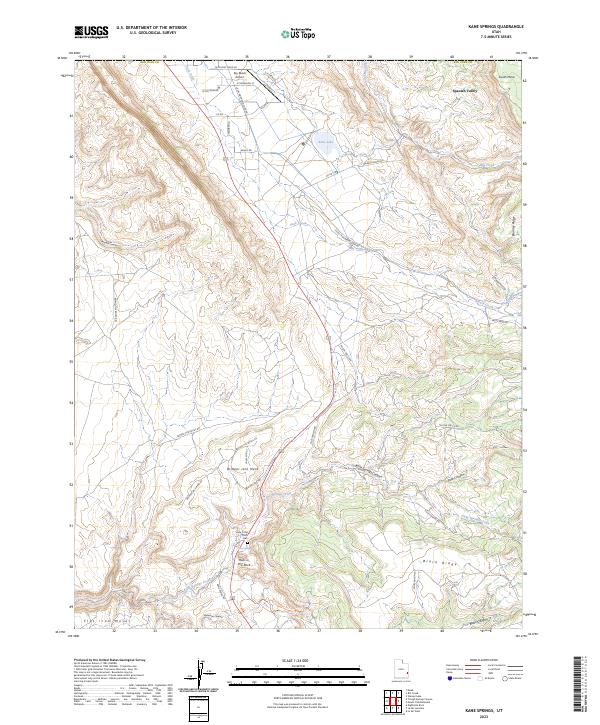 Kane Springs, UT — USGS 7.5-minute topo (2023)
